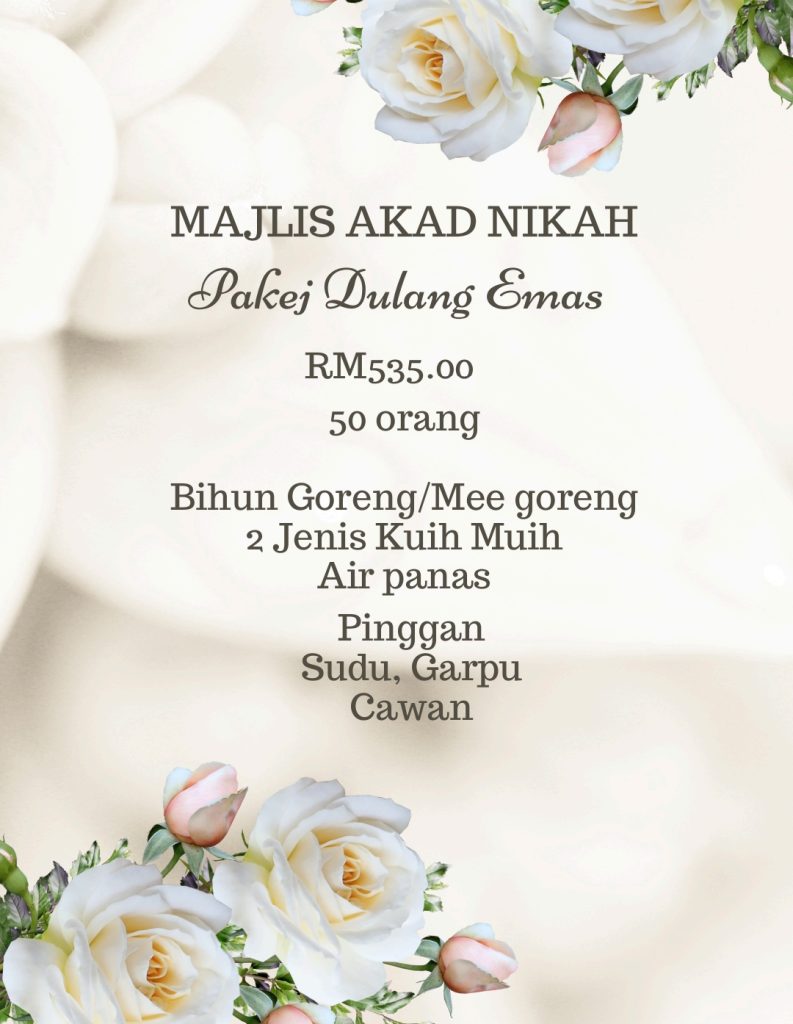 Pakej DULANG emas (50 org)