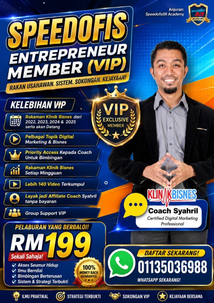 Ahli VIP Klinik Bisnes Coach Syahril